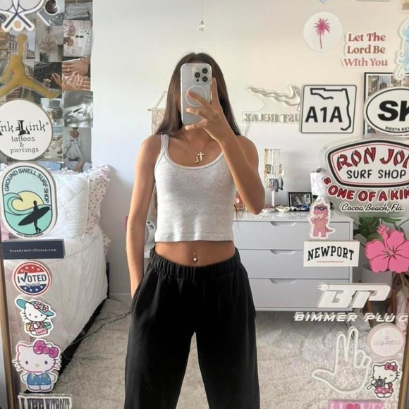 Brandy Melville Pants - black brandy Melville Rosa sweatpants joggers